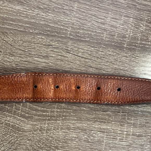 Mens Pre Owned Links & Kings Brown Italian Leather Golf Belt Size 40 - Picture 4 of 14